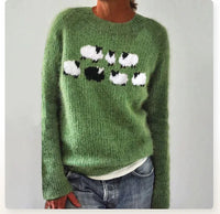 Venlora Mode  | Pull Maille Motif Moutons Mathilde