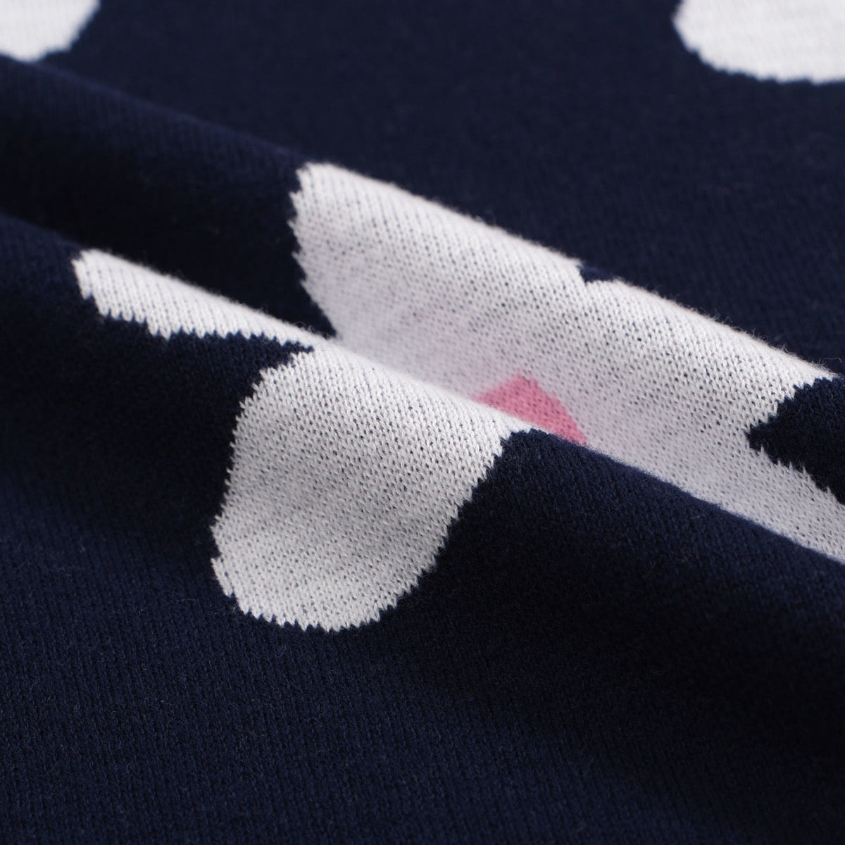 Polo tricot vintage marine à motifs marguerites pour homme – Col rose rétro des années 70