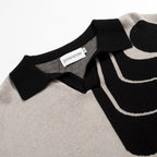 Polo rétro en tricot pour homme des années 60 - motif géométrique intemporel