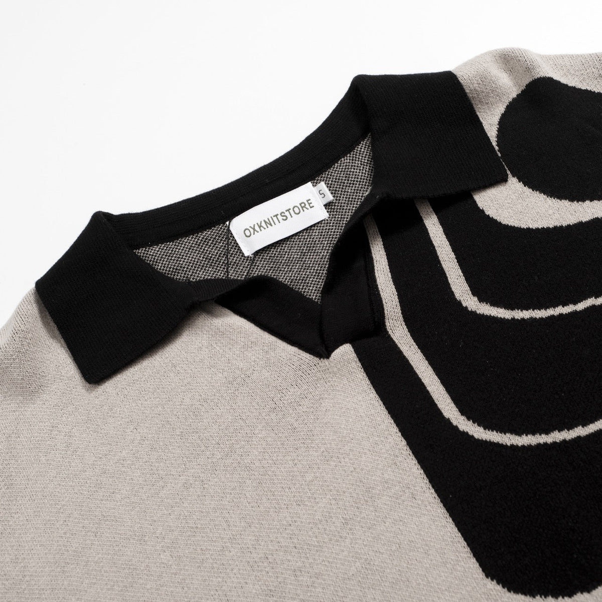 Polo rétro en tricot pour homme des années 60 - motif géométrique intemporel