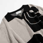 Polo rétro en tricot pour homme des années 60 - motif géométrique intemporel