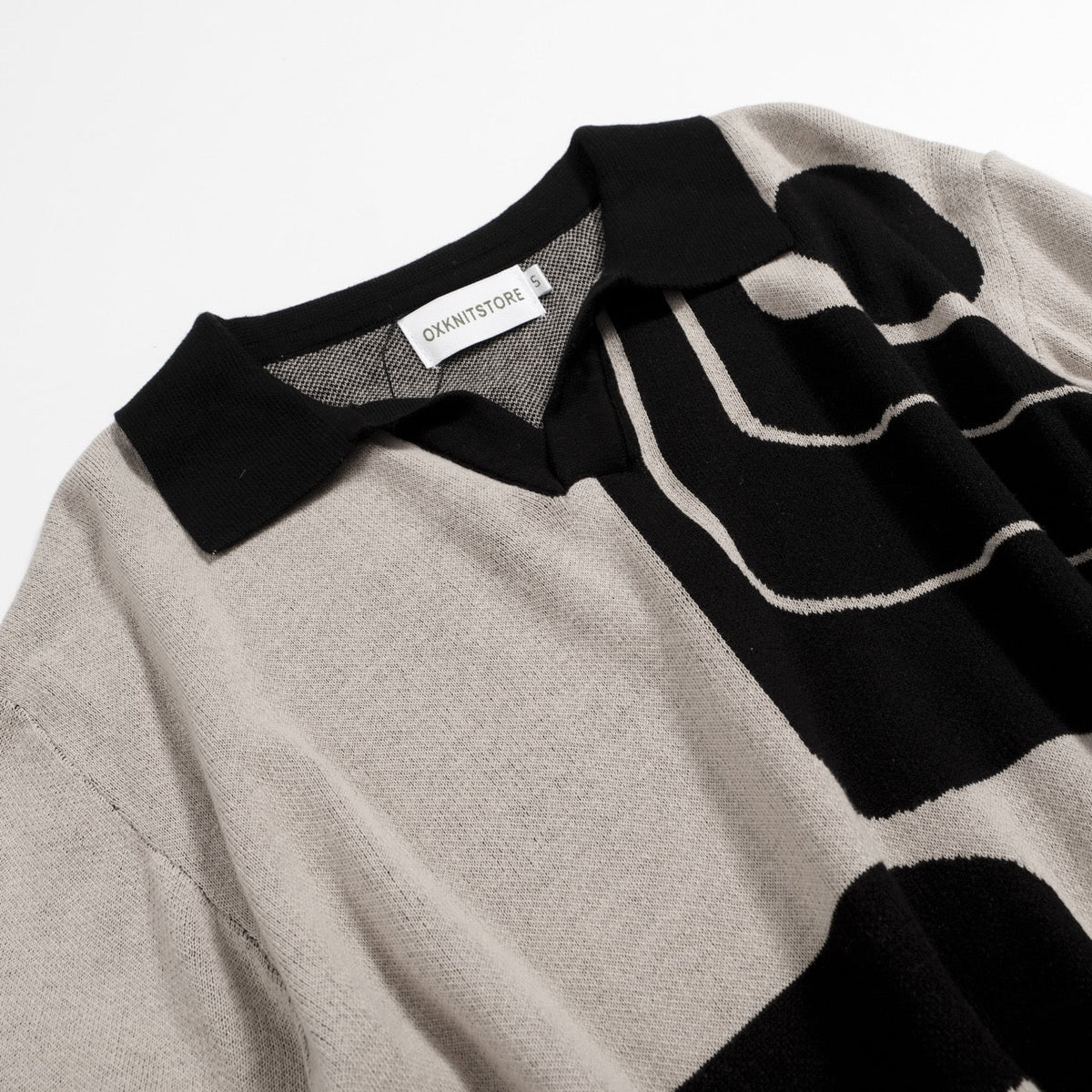 Polo rétro en tricot pour homme des années 60 - motif géométrique intemporel