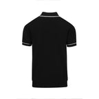 Chemise Polo Rétro Noir Années 70 pour Homme – Tricot avec Boutons Contrastés