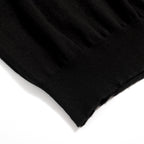 Chemise Polo Rétro Noir Années 70 pour Homme – Tricot avec Boutons Contrastés