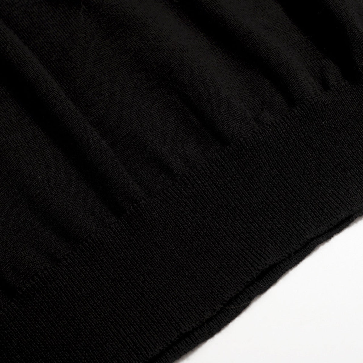Chemise Polo Rétro Noir Années 70 pour Homme – Tricot avec Boutons Contrastés
