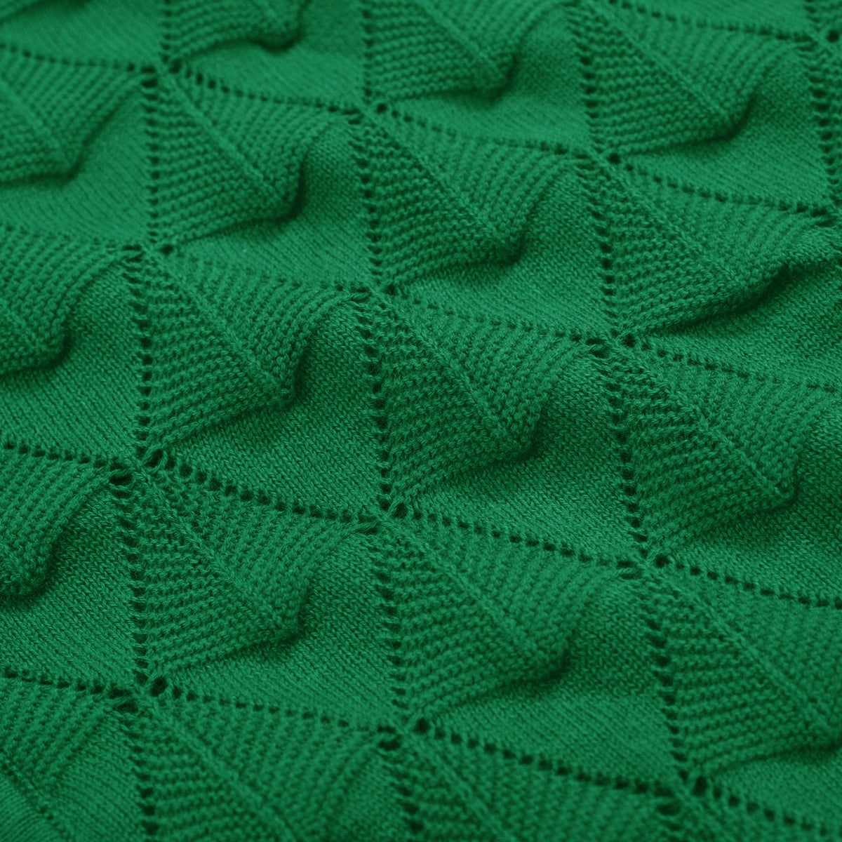 Cardigan tricot vintage homme des années 70 – Chemise verte émeraude ajourée à manches courtes