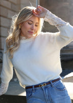 Pull en tricot - blanc cassé