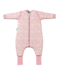 Combinaison de sommeil avec manches et chaussettes - Rose Brume - TOG 2.5