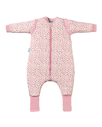 Combinaison de sommeil avec manches et chaussettes - Rose Brume - TOG 2.5