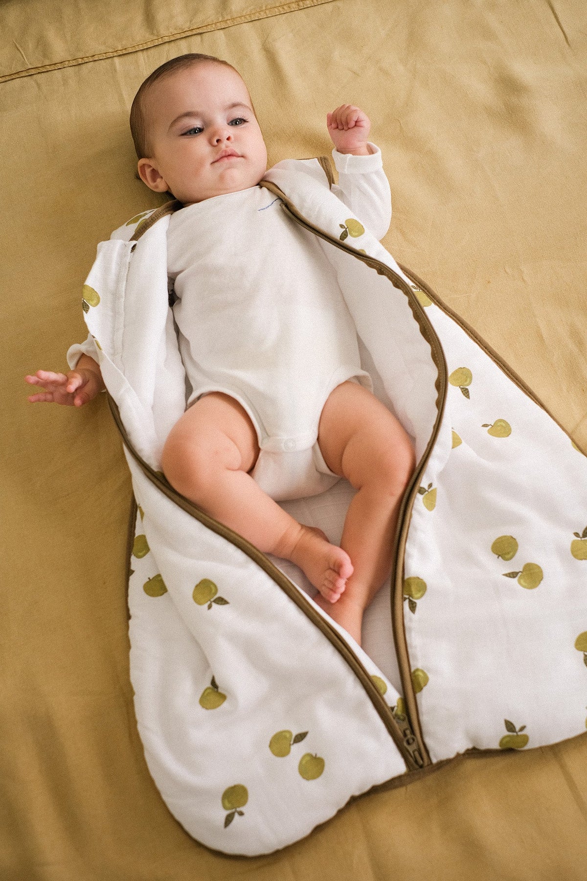 Sac de couchage pour bébé - Mousseline de bambou - Pommes - TOG 2.5