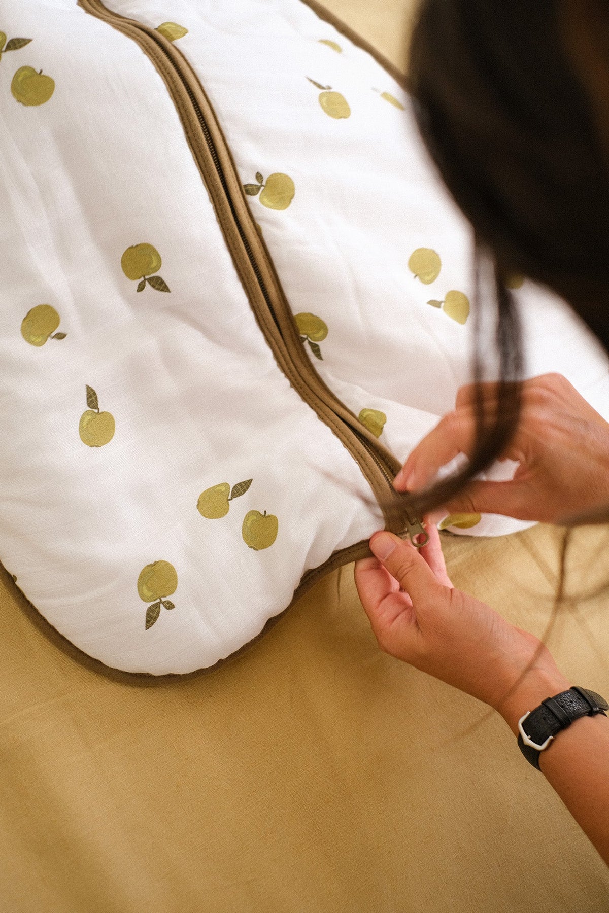 Sac de couchage pour bébé - Mousseline de bambou - Pommes - TOG 2.5