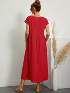 Clara | Robe Midi Fluide à Poches