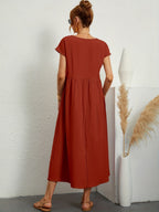 Clara | Robe Midi Fluide à Poches