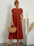 Heike | Robe midi fluide à l'élégance intemporelle