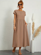 Clara | Robe Midi Fluide à Poches