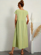 Clara | Robe Midi Fluide à Poches