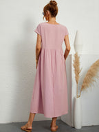 Clara | Robe Midi Fluide à Poches