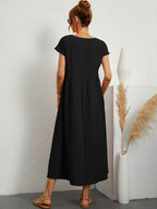 Clara | Robe Midi Fluide à Poches