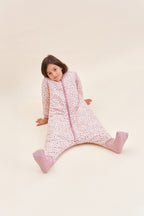Combinaison de sommeil avec manches et chaussettes - Rose Brume - TOG 2.5