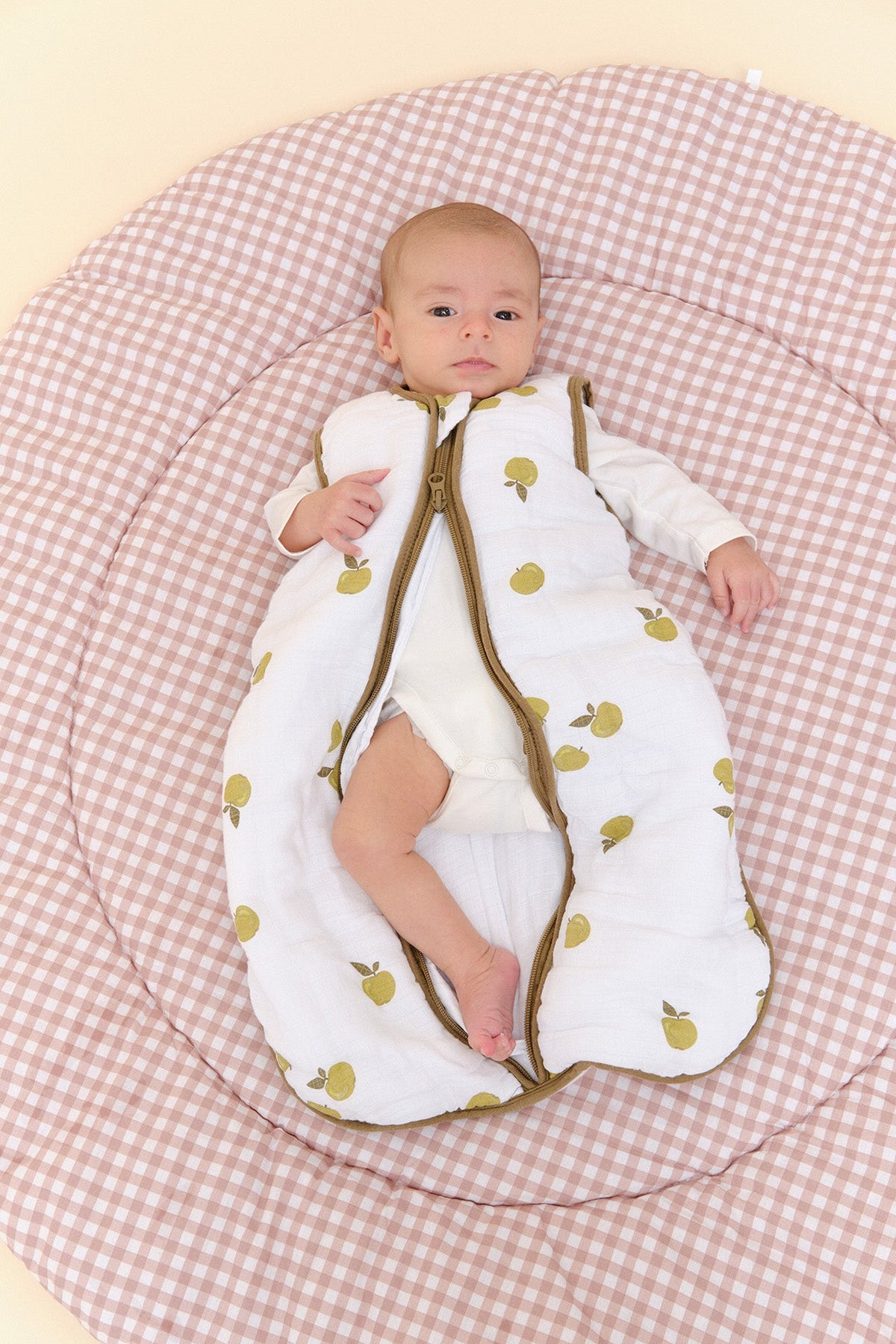 Sac de couchage pour bébé - Mousseline de bambou - Pommes - TOG 2.5