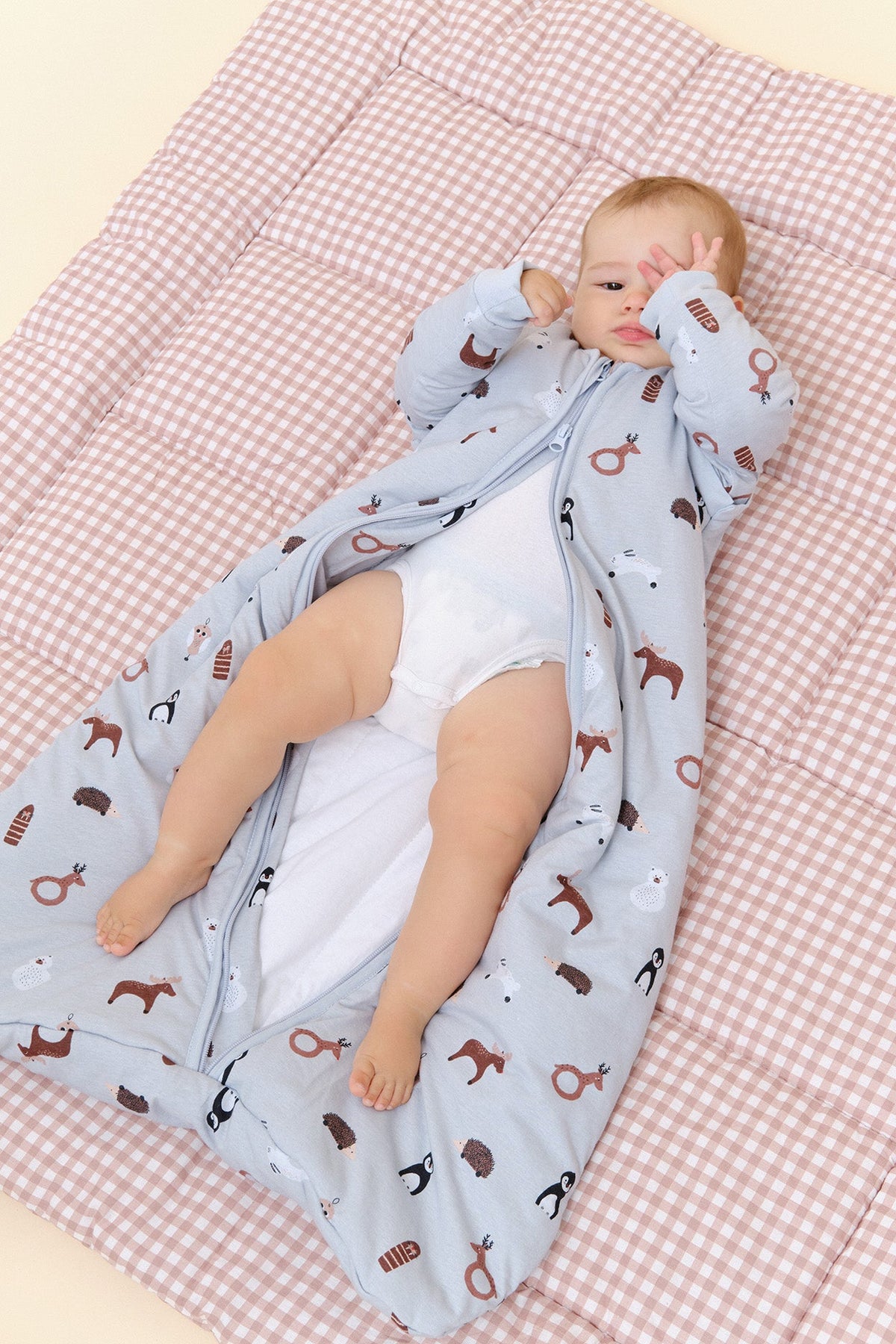 Sac de couchage pour bébé avec manches - Animaux d'hiver - TOG 2.5