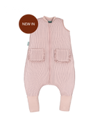 Combinaison de sommeil avec chaussettes - Rayures Navy et Rose - TOG 2.5