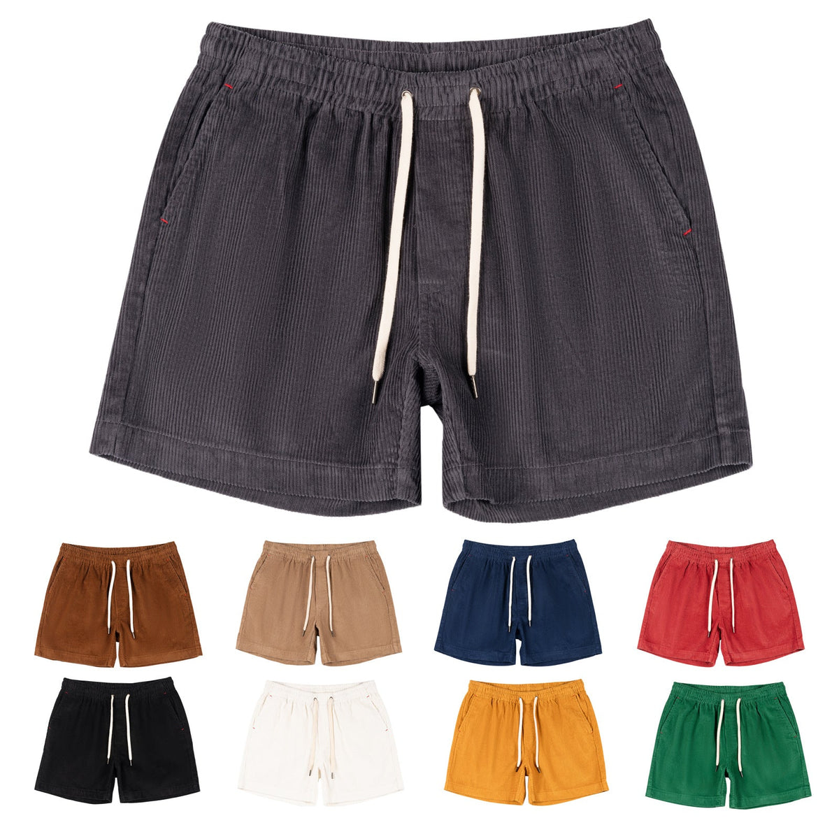 Shorts en velours côtelé pour homme en coton