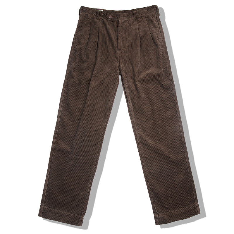Jean Retro Casual Épais en Velours Coton pour Homme