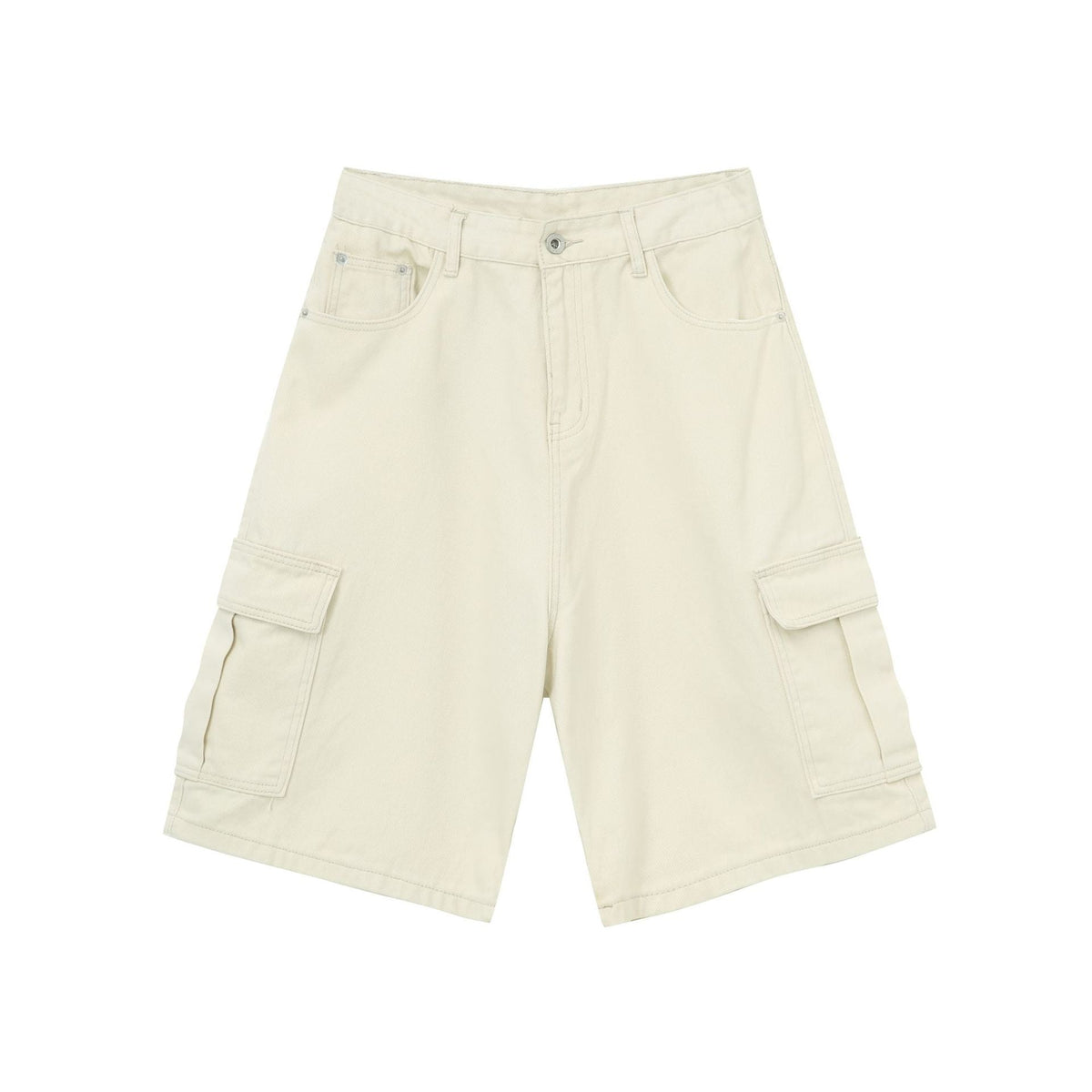 Shorts en denim ample à poches cargo pour homme - été