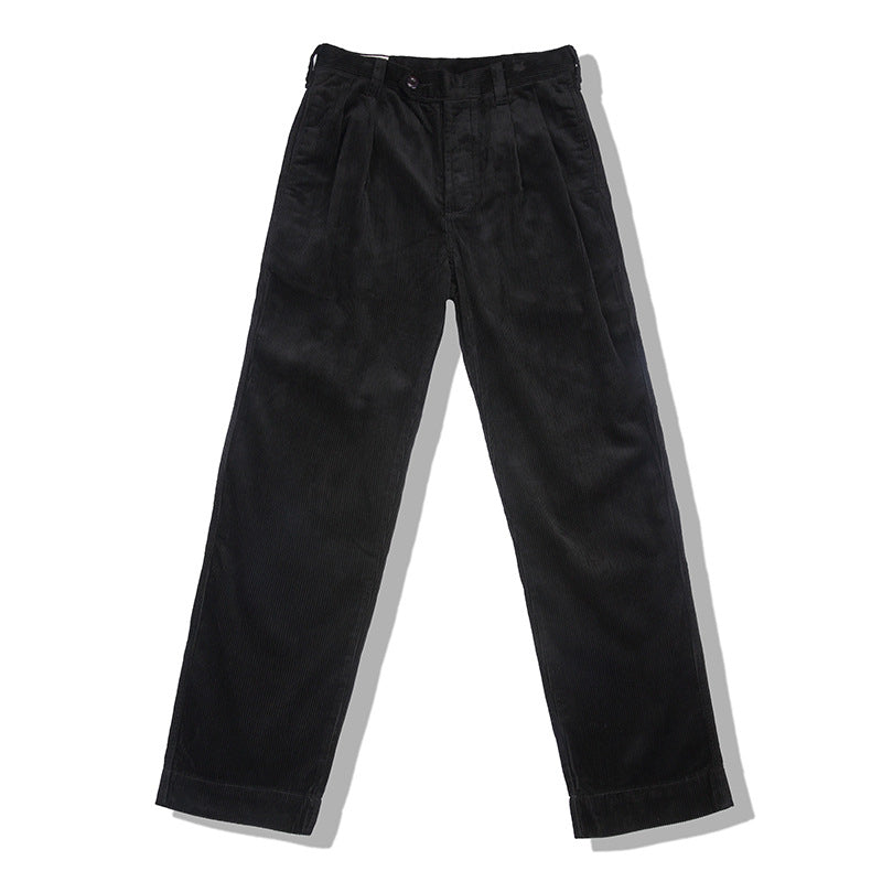 Jean Retro Casual Épais en Velours Coton pour Homme
