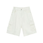 Shorts en denim ample à poches cargo pour homme - été