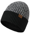 Bonnet en laine double épaisseur pour homme - Nouveau modèle doublé en velours, chaud et tricoté