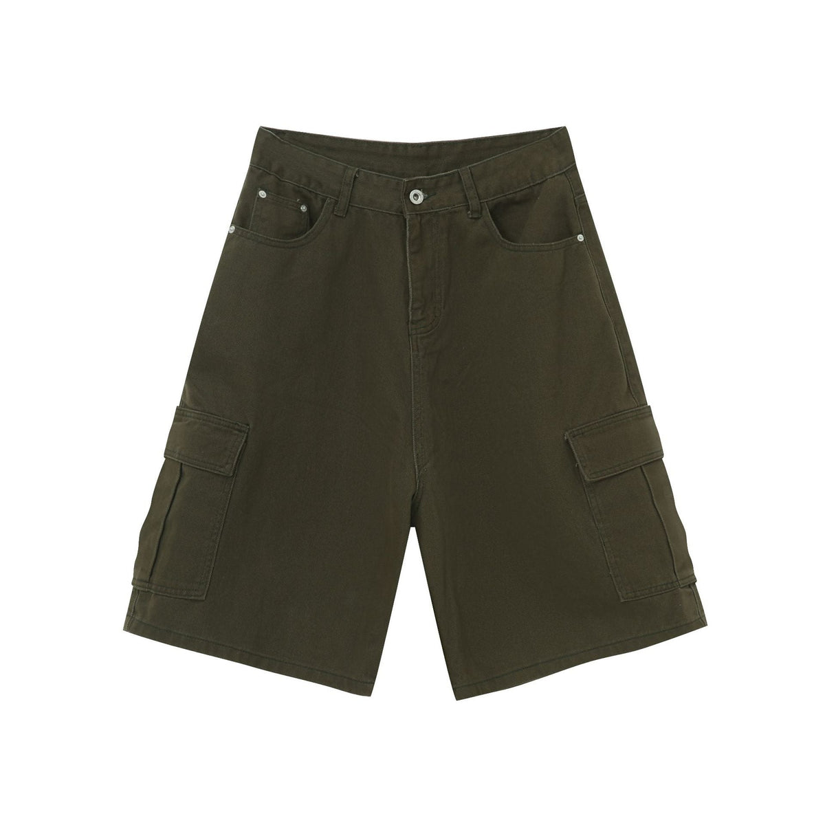 Shorts en denim ample à poches cargo pour homme - été