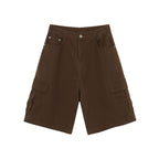 Shorts en denim ample à poches cargo pour homme - été