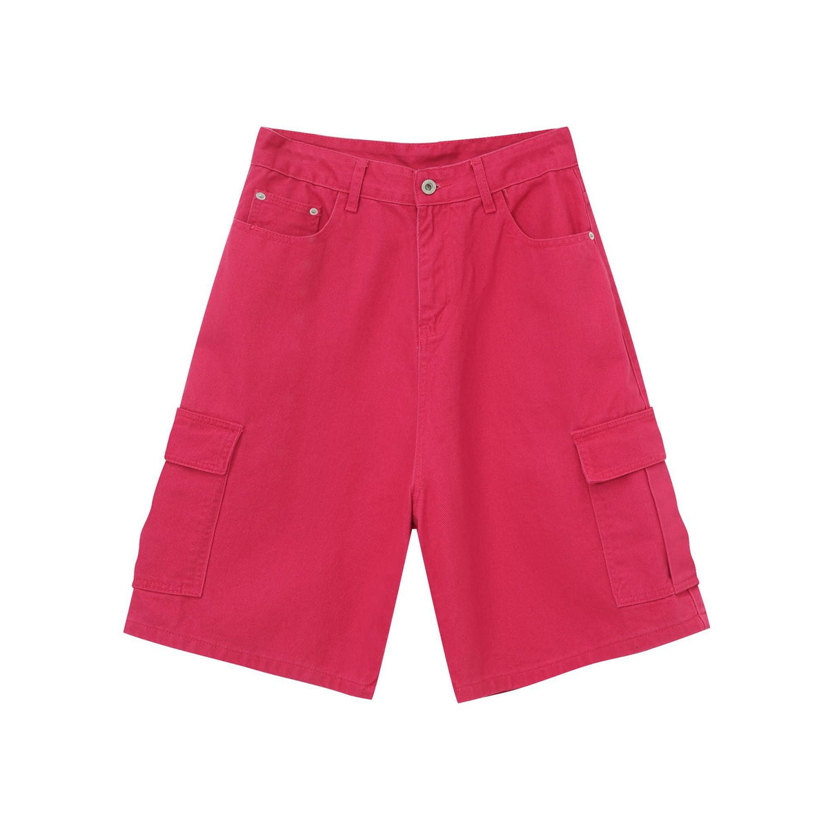 Shorts en denim ample à poches cargo pour homme - été