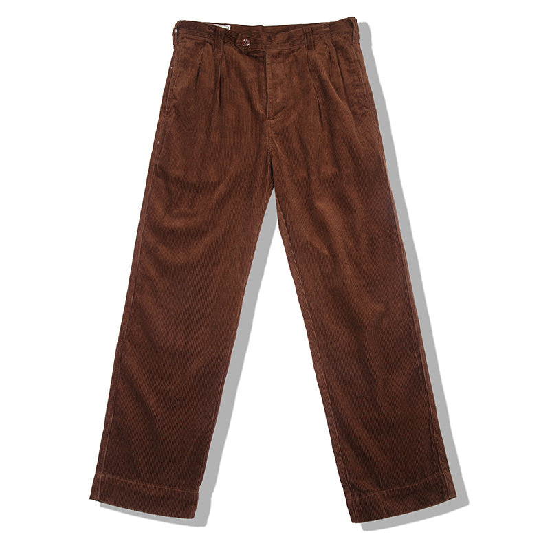 Jean Retro Casual Épais en Velours Coton pour Homme
