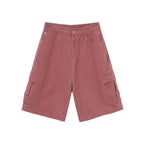 Shorts en denim ample à poches cargo pour homme - été