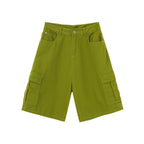 Shorts en denim ample à poches cargo pour homme - été