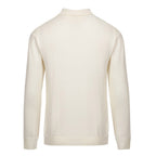 Pull rétro crème pour homme des années 70 avec col floral brodé