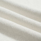 Chemise rétro en maille pour homme – Crème vintage à boutons avec motif de chat noir