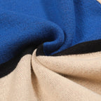 Multicolored Artistic Jacquard Knit Polo for Men with V-Neck