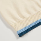 Chemise polo vintage à rayures bleues pour homme, col en V
