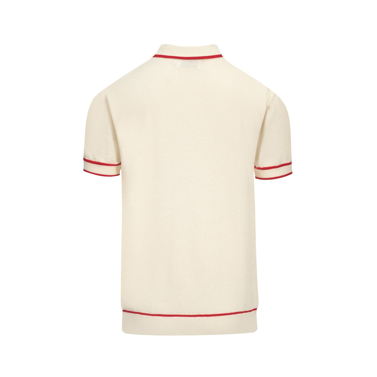 Pull en tricot blanc abricot à col V pour homme - 1976