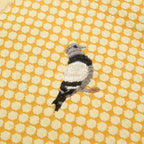 Vintage Jaquard Knit Yellow Men's T-Shirt with Embroidery