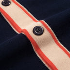 Pull sans manches rétro bleu marine avec motif hibou pour homme