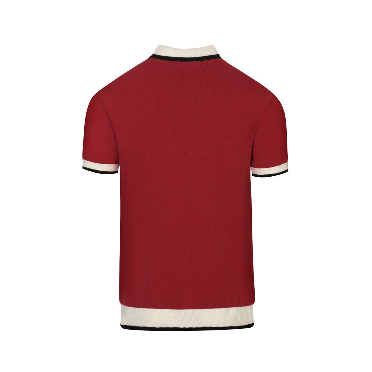 Pull sans manches en tricot à rayures rétro brique rouge pour homme