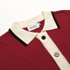 Pull sans manches en tricot à rayures rétro brique rouge pour homme