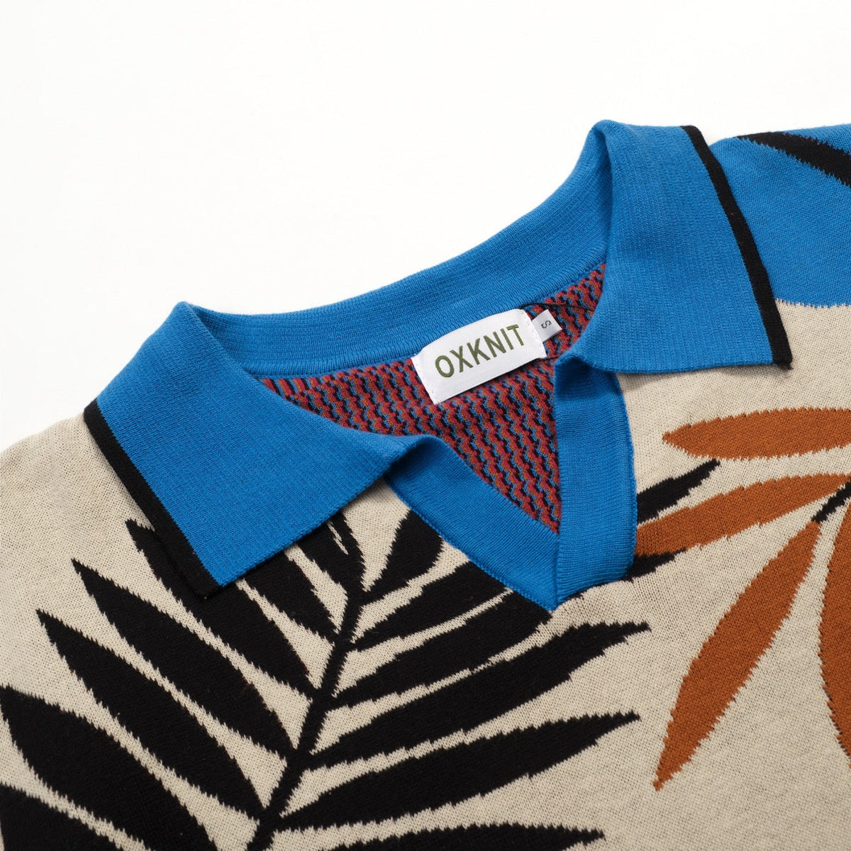 Pull en maille jacquard rétro multicolore pour homme avec motif aviaire