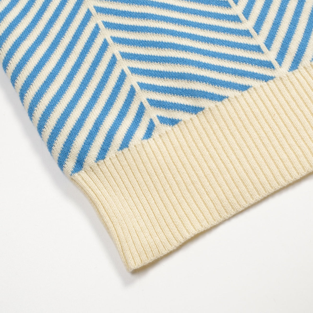 Pull en maille jacquard bleu rétro pour homme