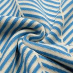 Pull en maille jacquard bleu rétro pour homme